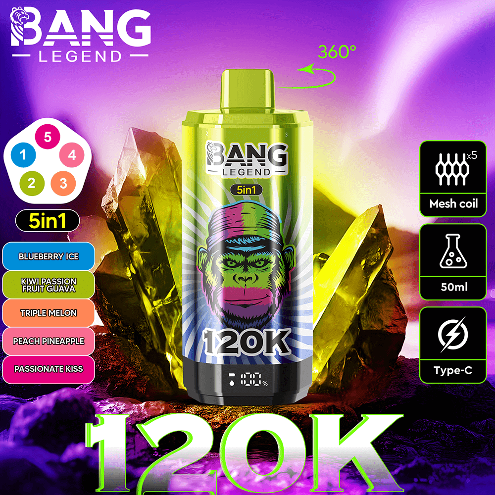 Bang Legend 120K 5-in-1 Disposable Vape | EU Warehouse Shipping | 5-in-1 Multi-Flavor System - Bild 2