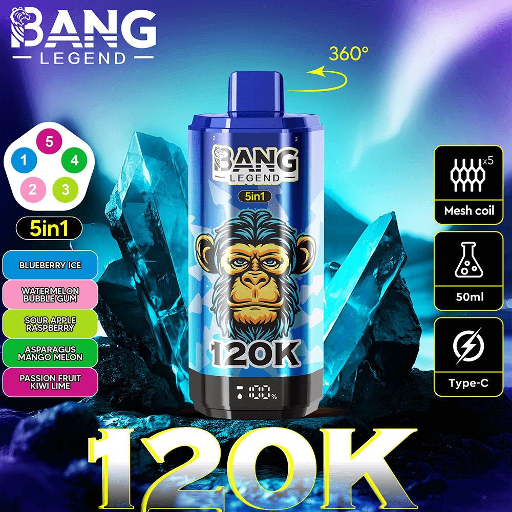 Bang Legend 120K 5-in-1 Disposable Vape | EU Warehouse Shipping | 5-in-1 Multi-Flavor System - Bild 3