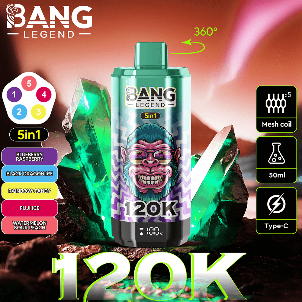 Bang Legend 120K 5-in-1 Disposable Vape | EU Warehouse Shipping | 5-in-1 Multi-Flavor System - Bild 4