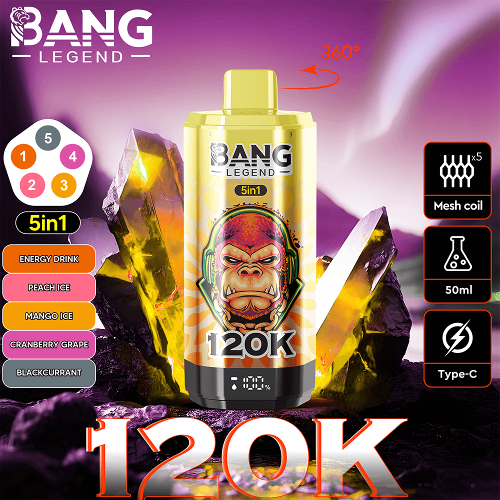 Bang Legend 120K 5-in-1 Disposable Vape | EU Warehouse Shipping | 5-in-1 Multi-Flavor System - Bild 7
