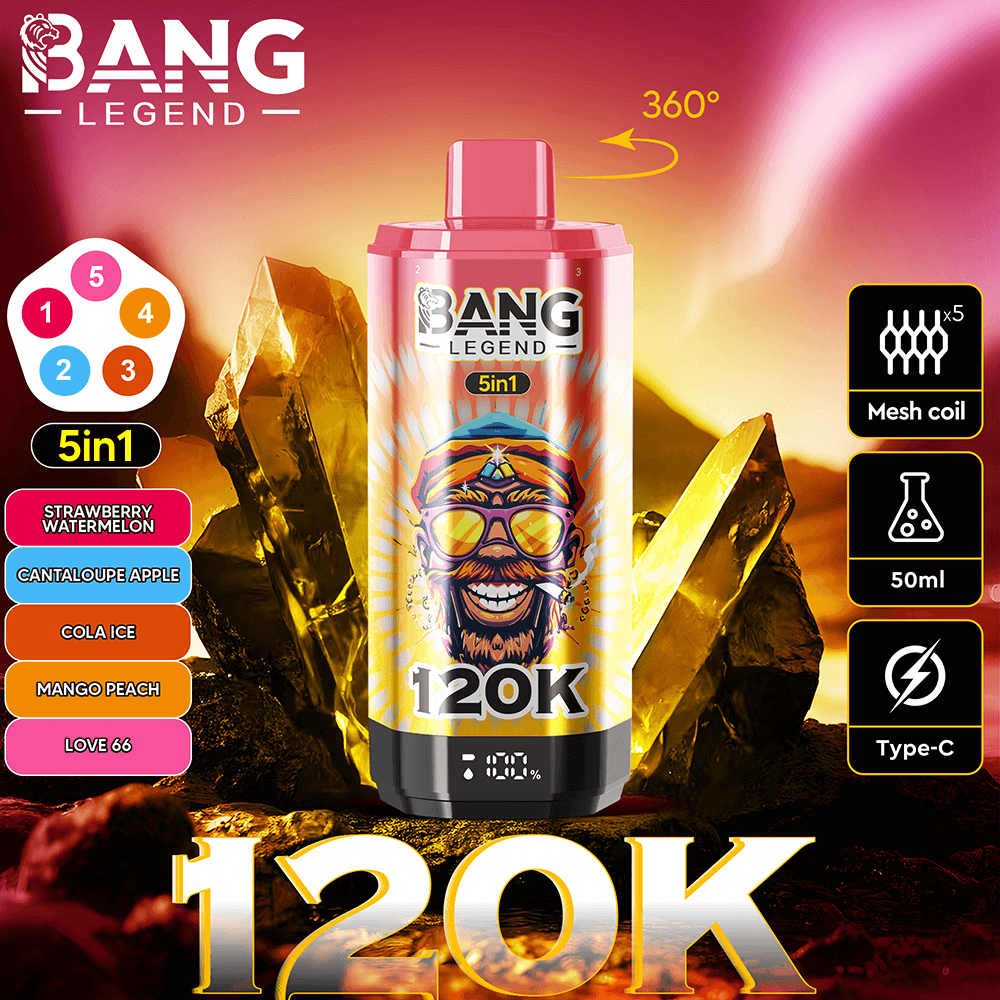 Bang Legend 120K 5-in-1 Disposable Vape | EU Warehouse Shipping | 5-in-1 Multi-Flavor System - Bild 10