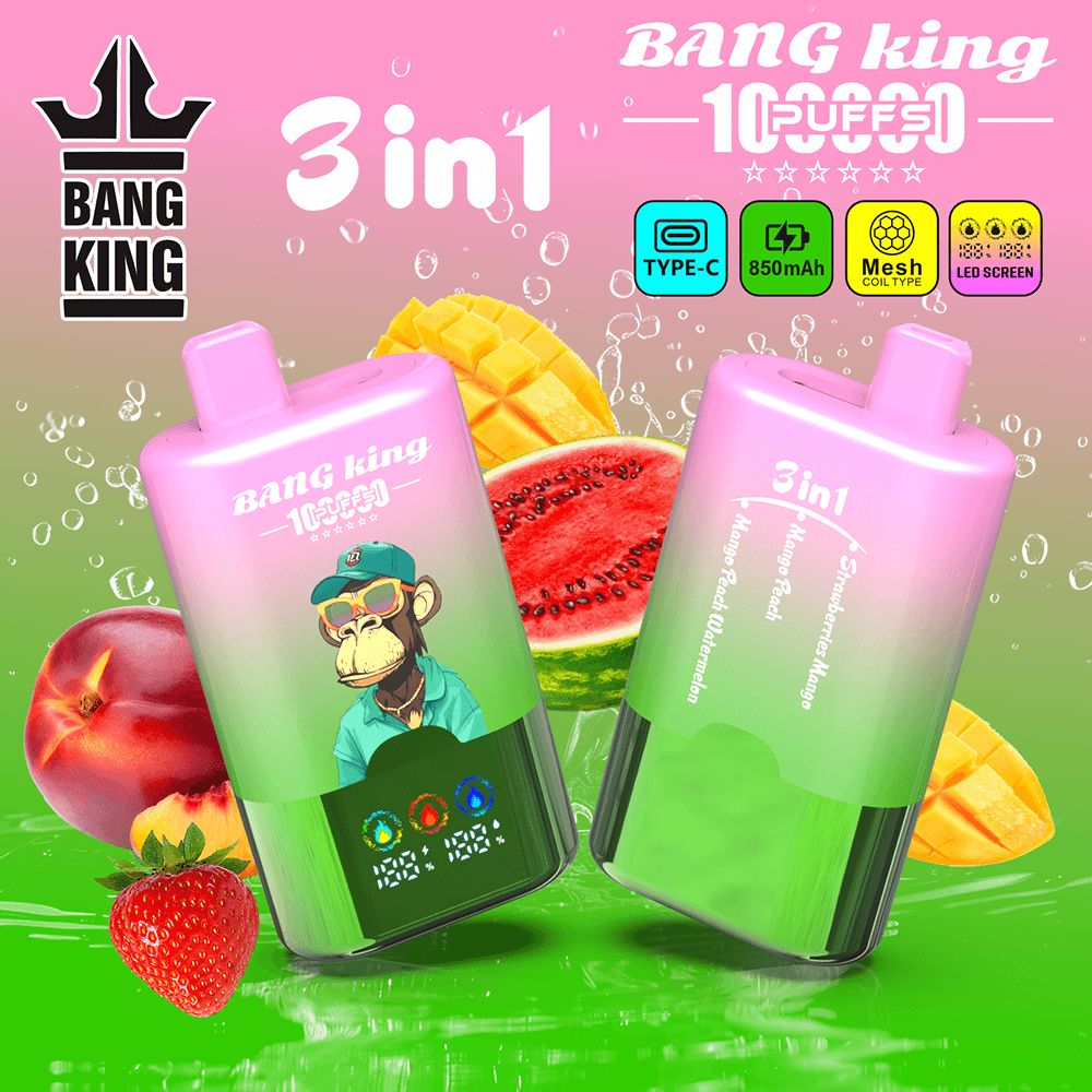 Bang King 100K 3-in-1 Disposable Vape – 100,000 Puffs Multi-Flavor Rechargeable Vape - Image 10