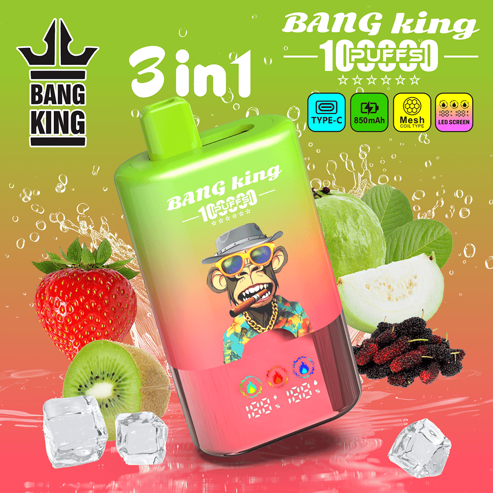 Bang King 100K 3-in-1 Disposable Vape – 100,000 Puffs Multi-Flavor Rechargeable Vape - Image 12
