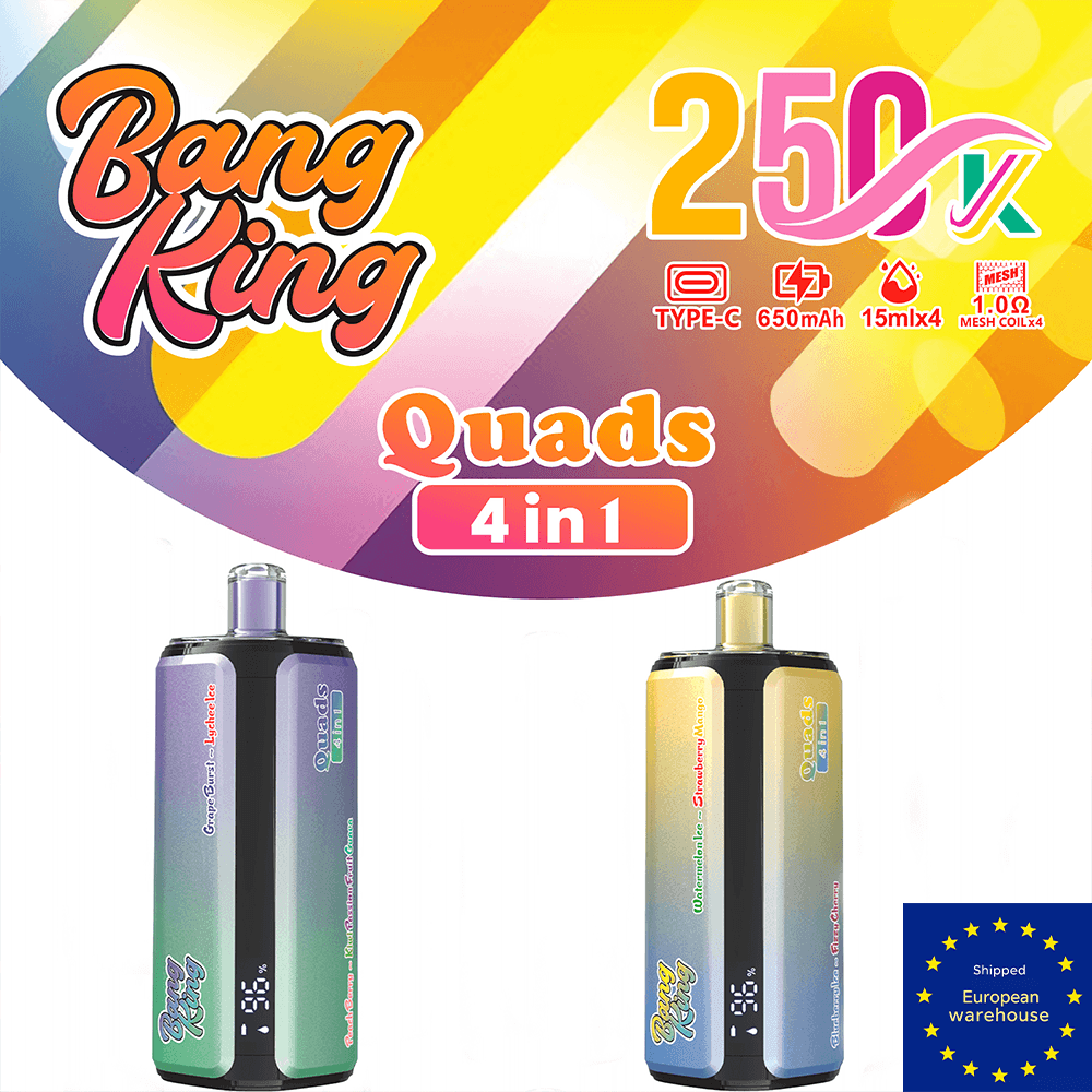 Bang King 250K 4-in-1 Disposable Vape | 4in1 Flavor Combinations | EU Warehouse Shipping