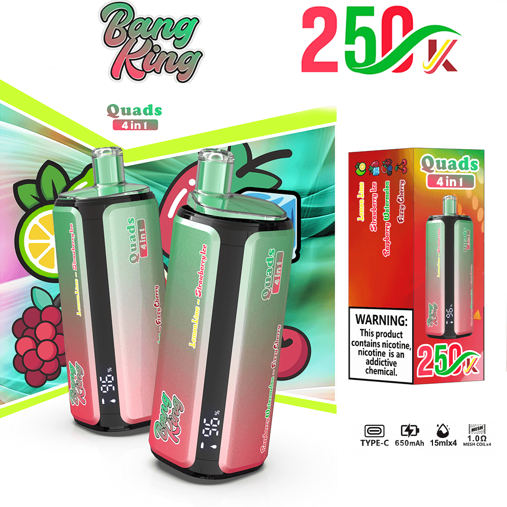 Bang King 250K 4-in-1 Disposable Vape | 4in1 Flavor Combinations | EU Warehouse Shipping - Imagen 4