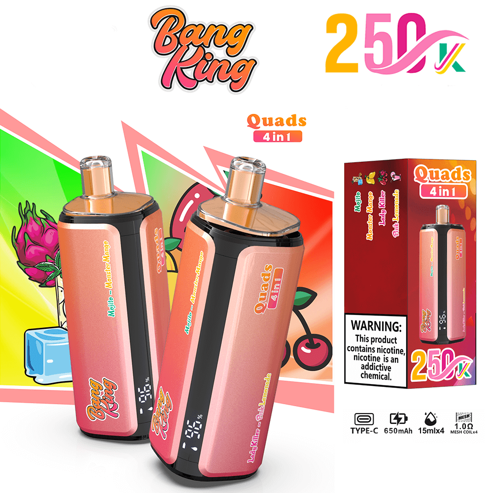 Bang King 250K 4-in-1 Disposable Vape | 4in1 Flavor Combinations | EU Warehouse Shipping - Imagen 6