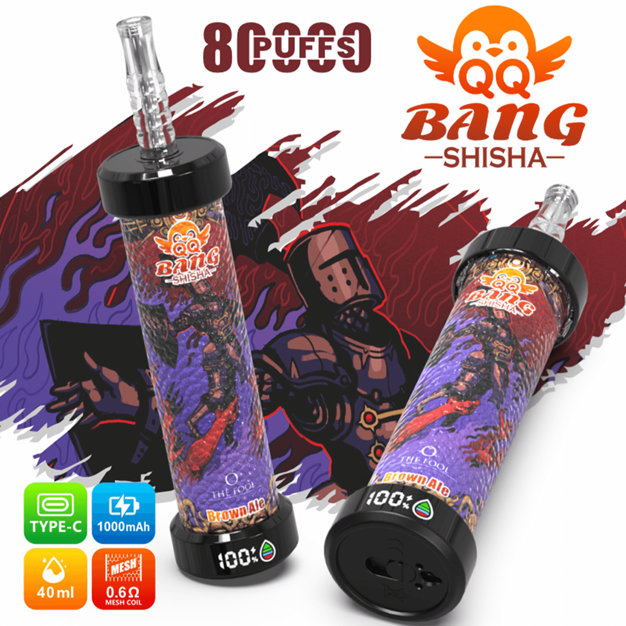 QQ Bang Shisha 80K Disposable Vape – Up to 80,000 Puffs | Premium Shisha Hookah Style - Image 4