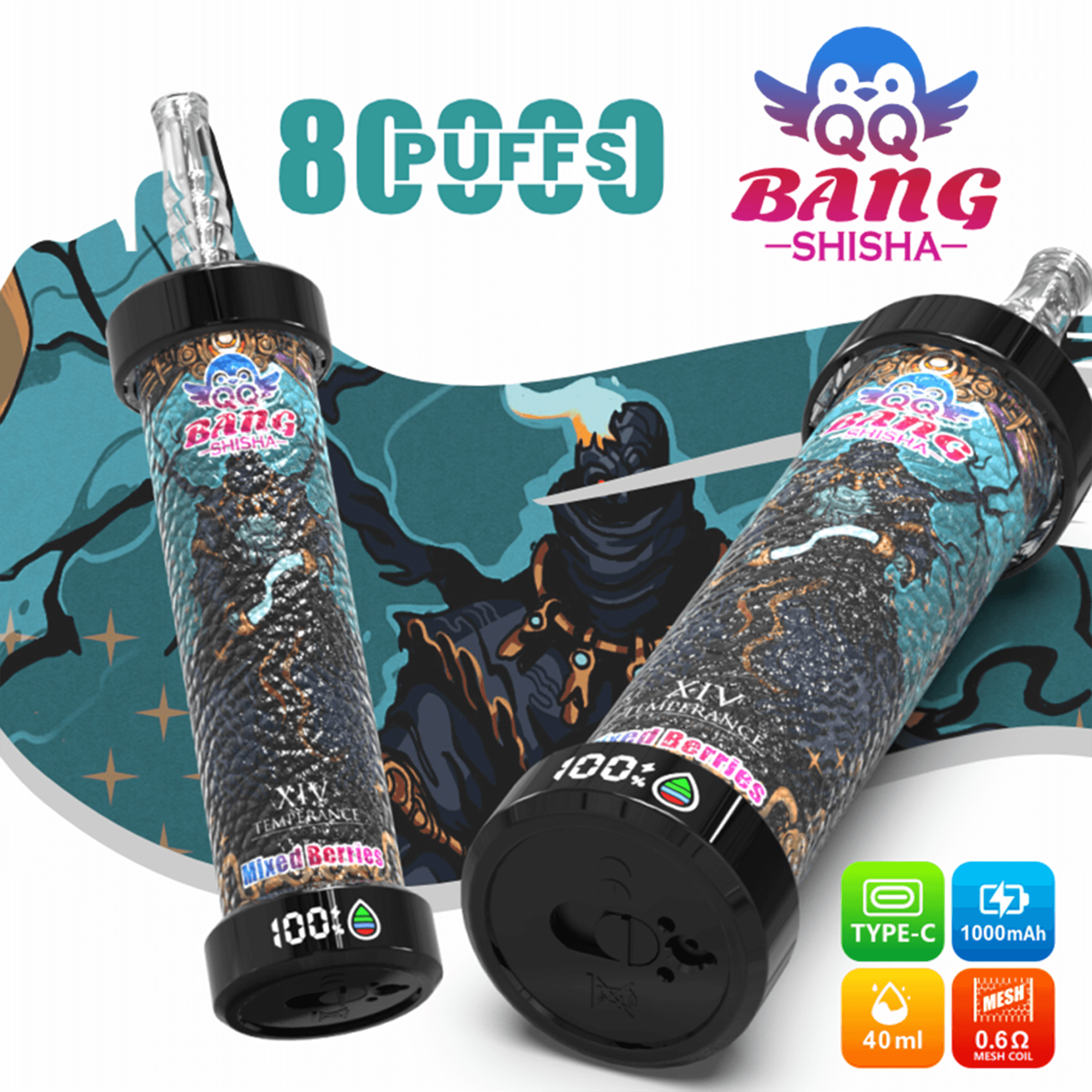 QQ Bang Shisha 80K Disposable Vape – Up to 80,000 Puffs | Premium Shisha Hookah Style - Image 8