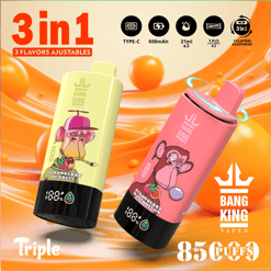 Bang King Triple 85K sopla sabores intercambiables desechables Vape | 3 en 1 | recargable