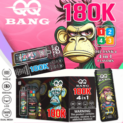 QQ Bang 180K Disposable Vape – 180,000 Puffs Pure Flavor | One Powerful Device