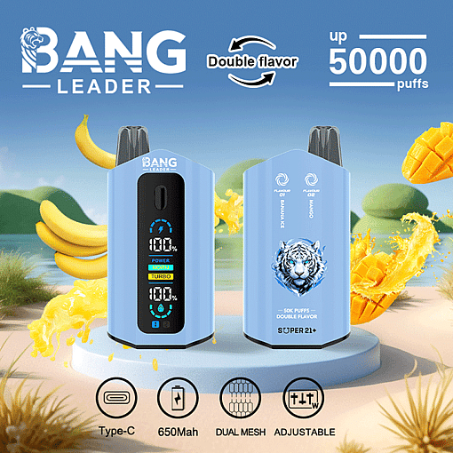 Bang Leader 50K Disposable Vape – 50,000 Puffs |  Dual Flavor | Type-C Rechargeable | LED Smart - Image 13