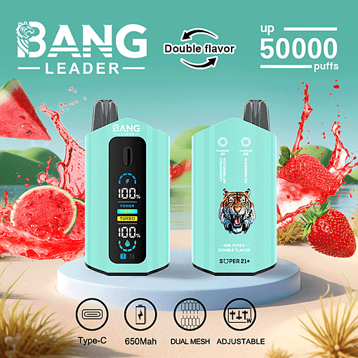 Bang Leader 50K Disposable Vape – 50,000 Puffs |  Dual Flavor | Type-C Rechargeable | LED Smart - Image 12