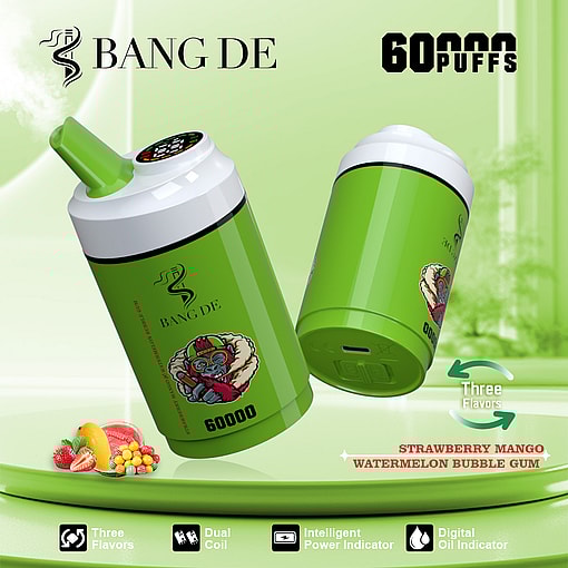 Bang DE 60K Disposable Vape | 60,000 Puffs | Dual Mesh Coil & Type-C Rechargeable - Image 9