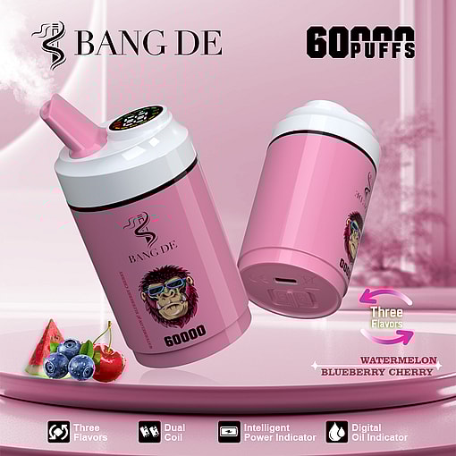 Bang DE 60K Disposable Vape | 60,000 Puffs | Dual Mesh Coil & Type-C Rechargeable - Image 12