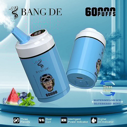 Bang DE 60K Disposable Vape | 60,000 Puffs | Dual Mesh Coil & Type-C Rechargeable - Image 13