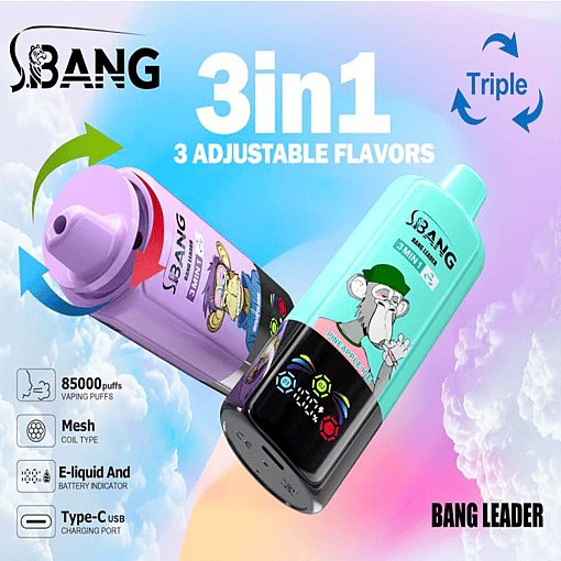 Bang Leader 85K: Unleash 85,000 Puffs of Flavorful Innovation with 3 - in - 1 Magic