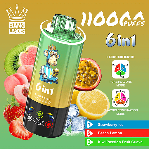 Bang Leader 110K Disposable Vape | Smart Screen & Dual Mesh Power - Imagen 9