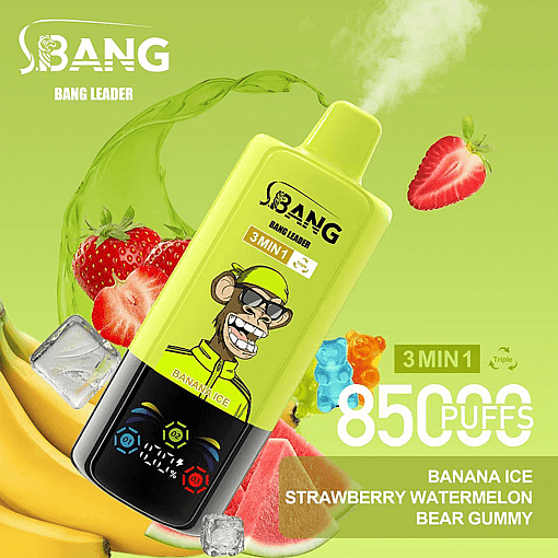 Bang Leader 85K Disposable Vape | 3-in-1 Smart System | 3 Oil Tanks | 12 Flavors | 85,000 Puffs Mega Device - Image 2