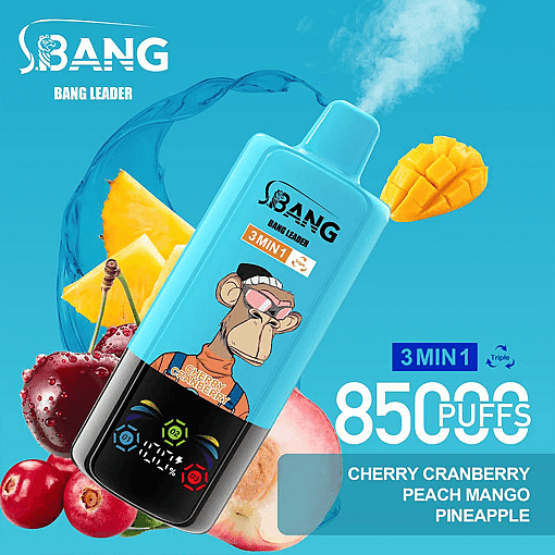 Bang Leader 85K Disposable Vape | 3-in-1 Smart System | 3 Oil Tanks | 12 Flavors | 85,000 Puffs Mega Device - Image 5