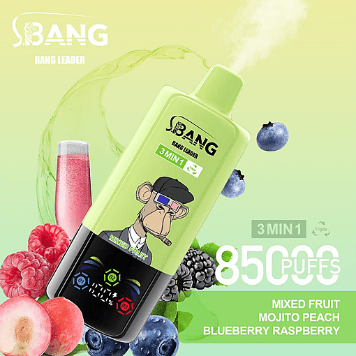Bang Leader 85K Disposable Vape | 3-in-1 Smart System | 3 Oil Tanks | 12 Flavors | 85,000 Puffs Mega Device - Image 9