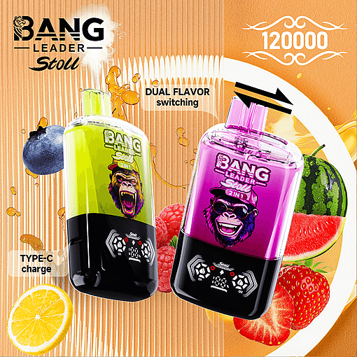 Bang Leader 120K Disposable Vape – 2-in-1 Magnetic Flavor Pods | 120,000 Puffs | Dual-Mesh Coil