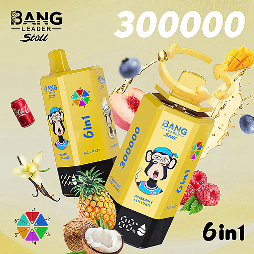 Bang Leader Stoll 300K Disposable Vape – 300,000 Puffs | 6-in-1 Multi-Flavor Smart Device - Image 3