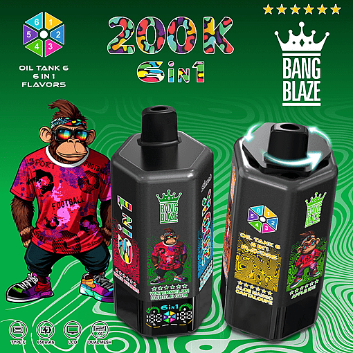 Bang Blaze 200K Disposable Vape – 200,000 Puffs | Ultra Long-Lasting | Premium Multi-Flavor Experience - Imagen 2