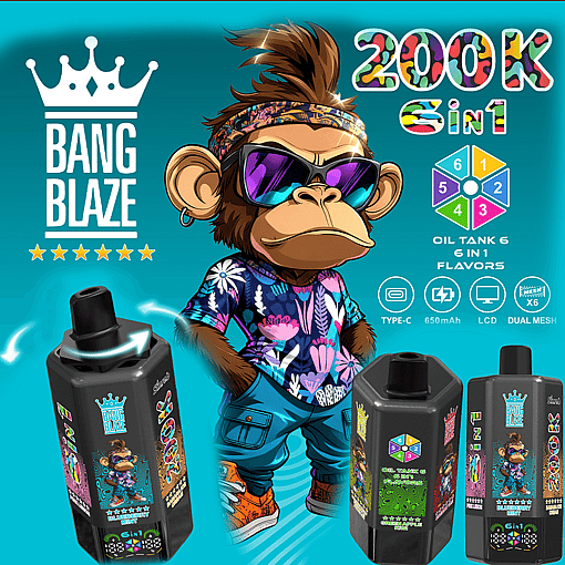 Bang Blaze 200K Disposable Vape – 200,000 Puffs | Ultra Long-Lasting | Premium Multi-Flavor Experience - Imagen 5