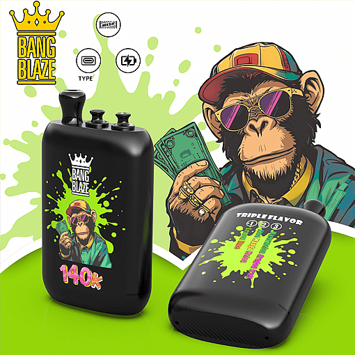 Bang Blaze 140K Disposable Vape | 140,000 Puffs | 3in1 Flavor System | Rechargeable High-Capacity Device – Image 7
