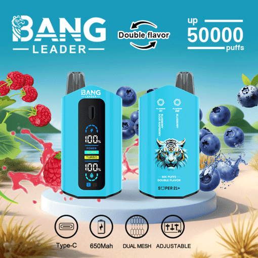 Bang Leader 50K Disposable Vape – 50,000 Puffs |  Dual Flavor | Type-C Rechargeable | LED Smart – Image 5