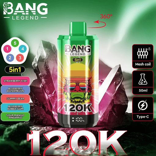 Bang Legend 120K Disposable Vape – 120,000 Puffs | Legendary Performance - Afbeelding 8