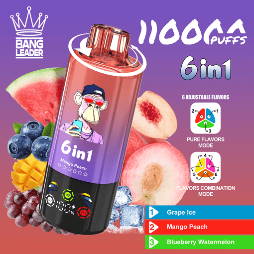 Bang Leader 110K Disposable Vape | Smart Screen & Dual Mesh Power - Afbeelding 5