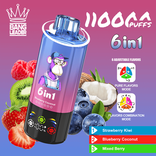 Bang Leader 110K Disposable Vape | Smart Screen & Dual Mesh Power - Afbeelding 10