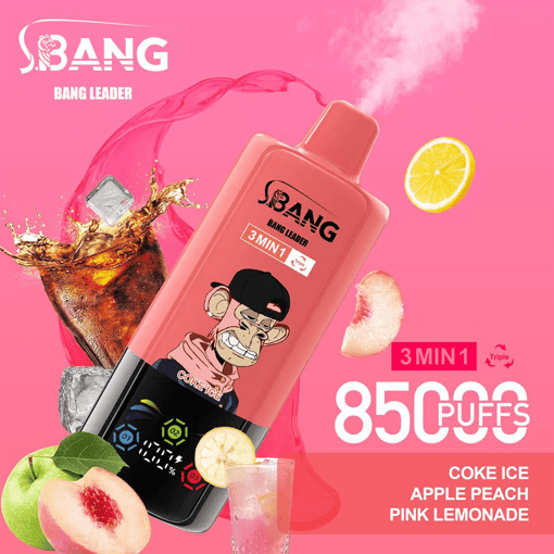 Bang Leader 85K Disposable Vape | 3-in-1 Smart System | 3 Oil Tanks | 12 Flavors | 85,000 Puffs Mega Device - Imagen 6