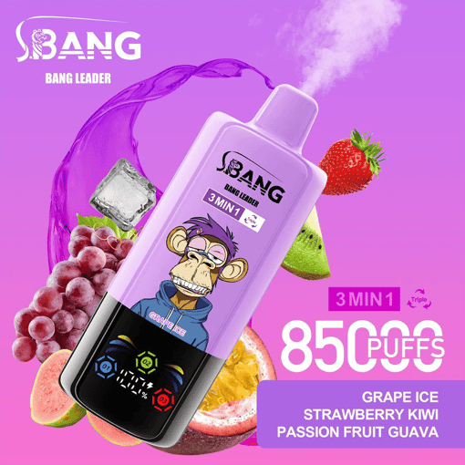 Bang Leader 85K Disposable Vape | 3-in-1 Smart System | 3 Oil Tanks | 12 Flavors | 85,000 Puffs Mega Device - Imagen 7