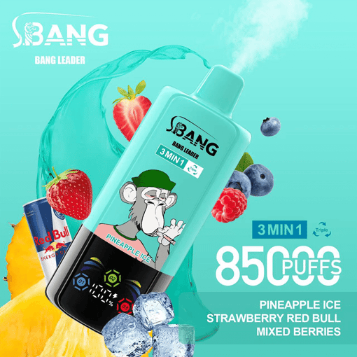 Bang Leader 85K Disposable Vape | 3-in-1 Smart System | 3 Oil Tanks | 12 Flavors | 85,000 Puffs Mega Device - Imagen 10