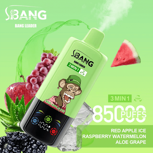 Bang Leader 85K Disposable Vape | 3-in-1 Smart System | 3 Oil Tanks | 12 Flavors | 85,000 Puffs Mega Device - Imagen 11