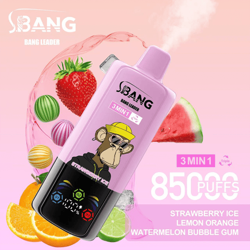Bang Leader 85K Disposable Vape | 3-in-1 Smart System | 3 Oil Tanks | 12 Flavors | 85,000 Puffs Mega Device - Imagen 13