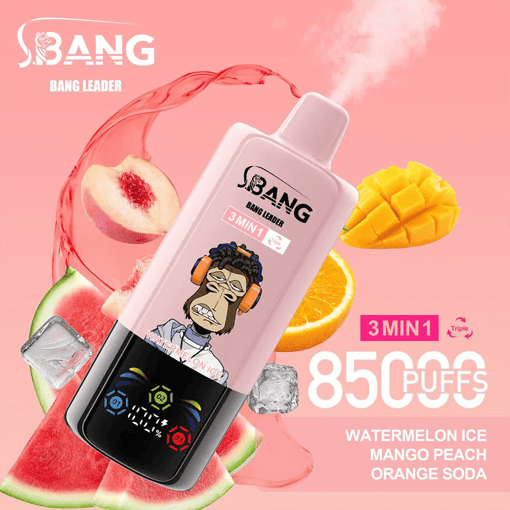 Bang Leader 85K Disposable Vape | 3-in-1 Smart System | 3 Oil Tanks | 12 Flavors | 85,000 Puffs Mega Device - Imagen 16