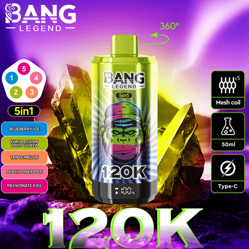 Bang Legend 120K 5-in-1 Disposable Vape | EU Warehouse Shipping | 5-in-1 Multi-Flavor System - 画像 2