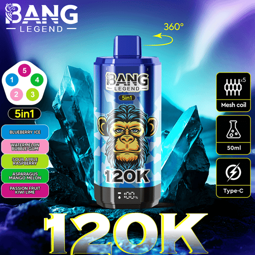 Bang Legend 120K 5-in-1 Disposable Vape | EU Warehouse Shipping | 5-in-1 Multi-Flavor System - 画像 3