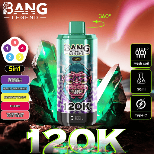 Bang Legend 120K 5-in-1 Disposable Vape | EU Warehouse Shipping | 5-in-1 Multi-Flavor System - 画像 4