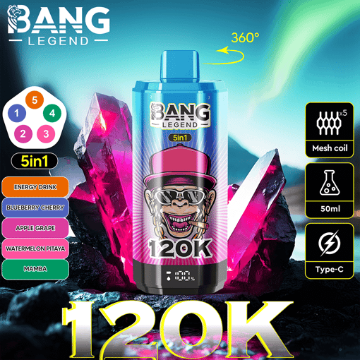 Bang Legend 120K 5-in-1 Disposable Vape | EU Warehouse Shipping | 5-in-1 Multi-Flavor System - 画像 6
