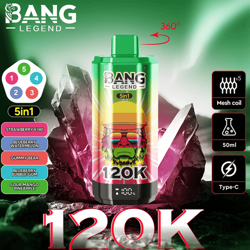 Bang Legend 120K 5-in-1 Disposable Vape | EU Warehouse Shipping | 5-in-1 Multi-Flavor System - 画像 8