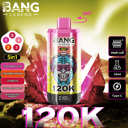 Bang Legend 120K 5-in-1 Disposable Vape | EU Warehouse Shipping | 5-in-1 Multi-Flavor System - 画像 9
