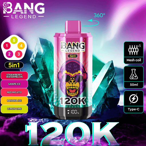 Bang Legend 120K 5-in-1 Disposable Vape | EU Warehouse Shipping | 5-in-1 Multi-Flavor System - 画像 11