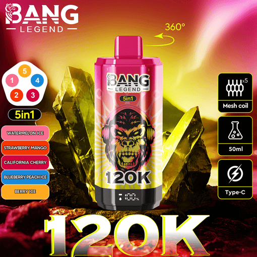 Bang Legend 120K 5-in-1 Disposable Vape | EU Warehouse Shipping | 5-in-1 Multi-Flavor System - 画像 13