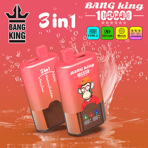 Bang King 100K 3-in-1 Disposable Vape – 100,000 Puffs Multi-Flavor Rechargeable Vape - Imagen 5