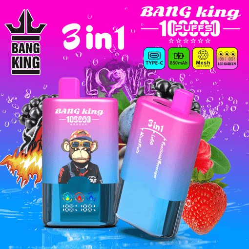 Bang King 100K 3-in-1 Disposable Vape – 100,000 Puffs Multi-Flavor Rechargeable Vape - Imagen 6