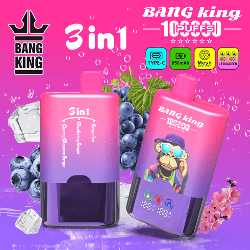 Bang King 100K 3-in-1 Disposable Vape – 100,000 Puffs Multi-Flavor Rechargeable Vape - Imagen 7
